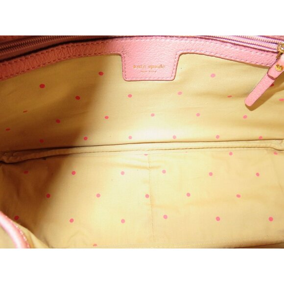 Kate Spade Vintage Pink Leather Braided Handles Shoulder Bag - Picture 7 of 13